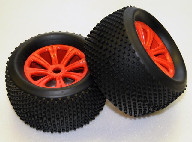 .NANDA WC1054 NRT-3 TIRES Fluorescent-orange 8-Spoke/ SPIKES .NANDA WC1054 NRT-3 TIRES Fluorescent-orange 8-Spoke/ SPIKES
